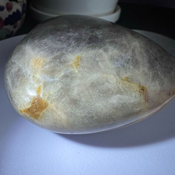 Black‎ Moonstone Large Puffy Heart with Stand - Picture 5 of 13